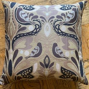 Silk Square Accent Pillow Birds